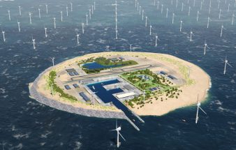 Energieinsel – Windfarm im Wasser